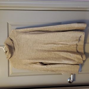 Brown Turtleneck Tunic Sweater